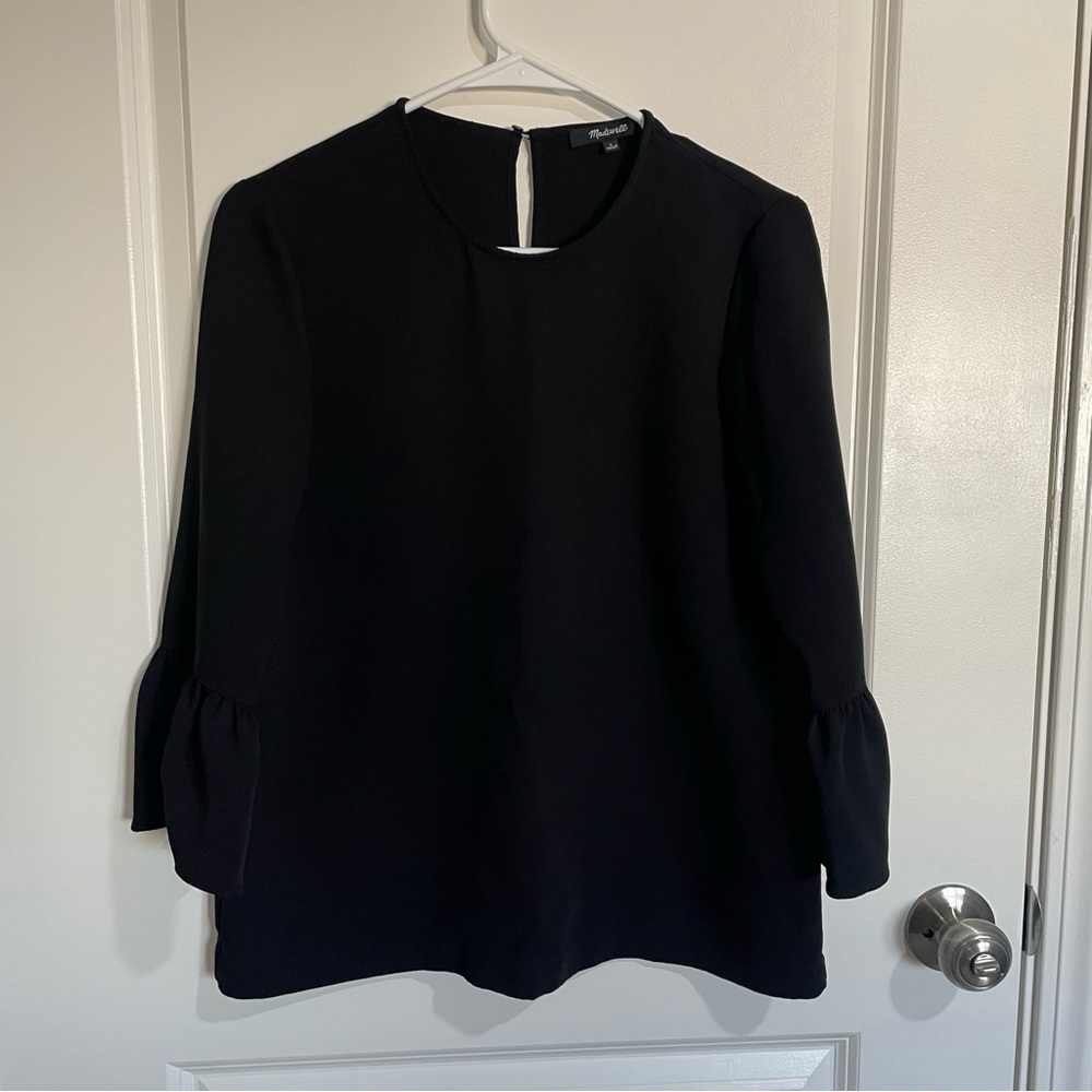 Madewell black blouse